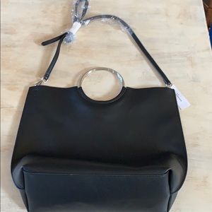 NWT Banana Republic Factory handbag black 12x13